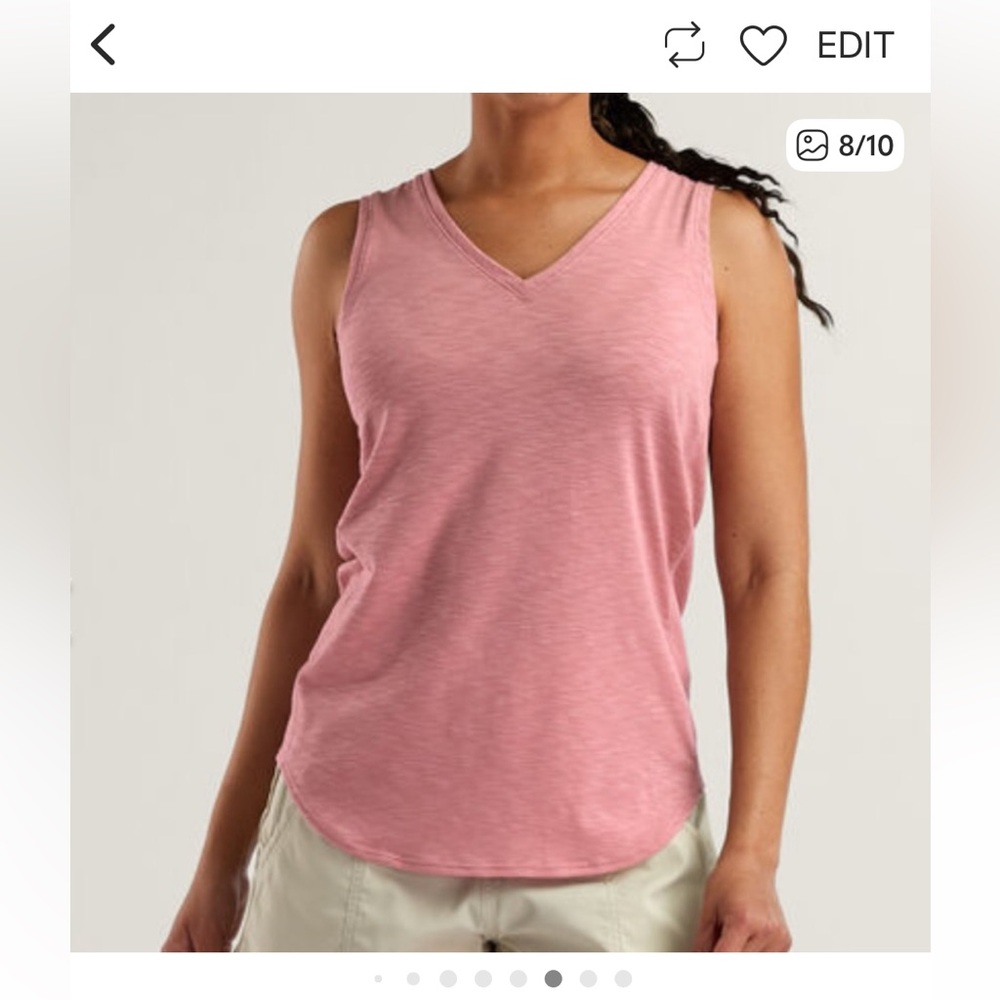 Title Nine Pink Henerala V-Neck Tank Top